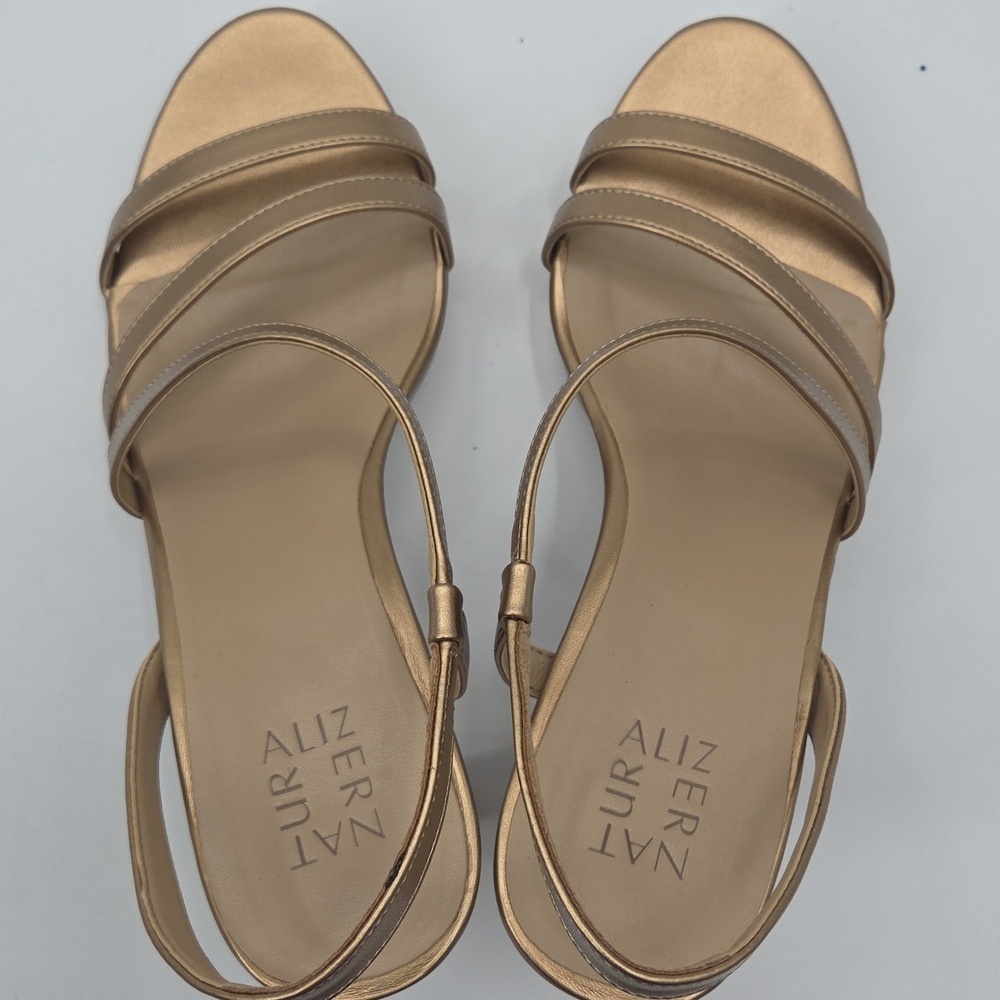 Elegant Naturalizer Bronze Strappy Heels - Picture 14 of 16